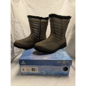 NEW EASY WORKS women's suede nylon frazer shoes in gray